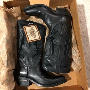Vintage Leather Haley Davidson Cowboy Boots